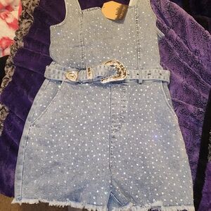 Mainstay Light Blue Sparkle Romper